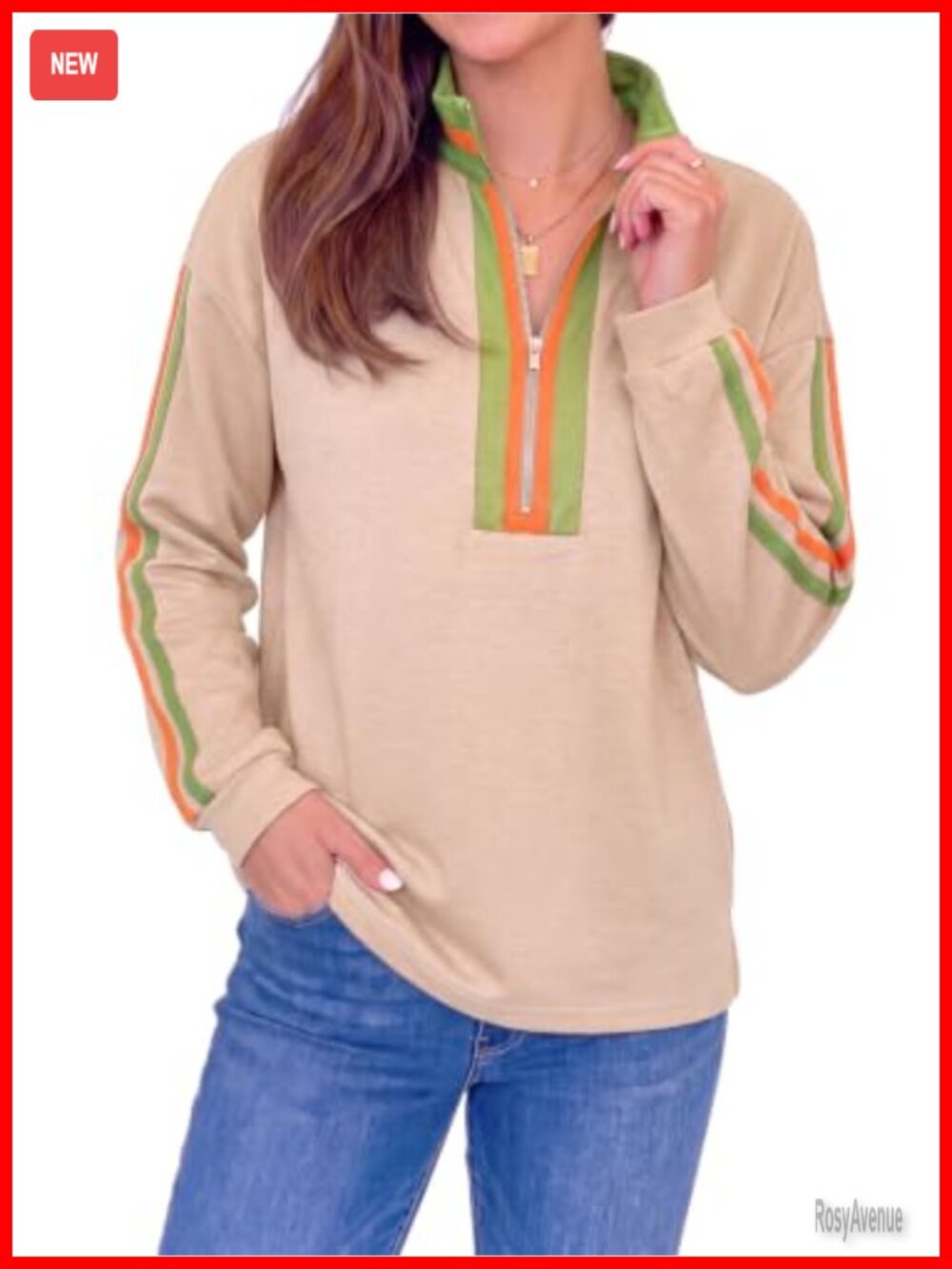 Women's Half Zip Pullover Mock Neck Oversized Sweatshirt Long Sleeve